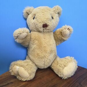 VTG Gorham Jointed Bear Stuffy Soft Plush Toy 1985 Tan